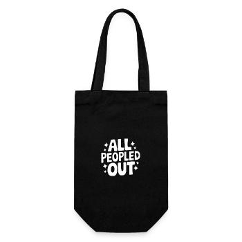 Introvert, antisocial, introvert - Gift Bag for Bottles - black - Front