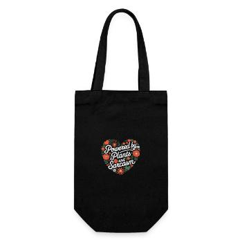 Vegetarian Vegan Veggie Vegetarian - Gift Bag for Bottles - black - Front
