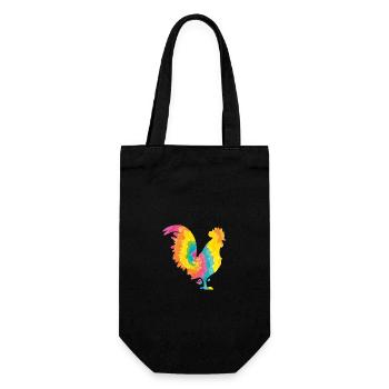 Chicken Rooster - Gift Bag for Bottles - black - Front