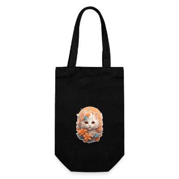 felino gatito - Gift Bag for Bottles - black - Front