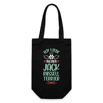 I love my Jack Russell Terrier - Gift Bag for Bottles - black - Front