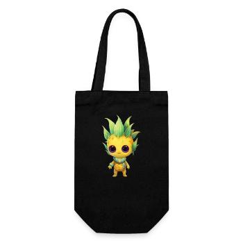 Alien Pineapple Fusion: Punk Hairstyle Alien - Gift Bag for Bottles - black - Front