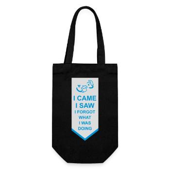 I came saw forget - Gift Bag for Bottles - black - Front