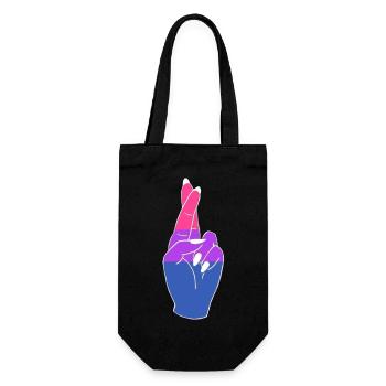 FINGERS CROSSED PRIDE LGBTQ+ - Geschenkbeutel für Flaschen - Schwarz - Vorne