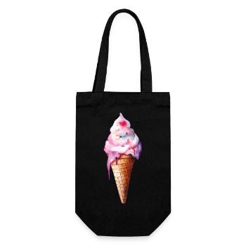 Eiscreme - Geschenkbeutel für Flaschen - Schwarz - Vorne