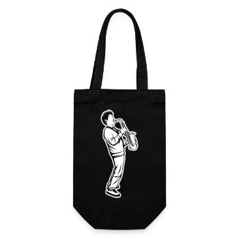 Saxophone Child - Gift Bag for Bottles - black - Front