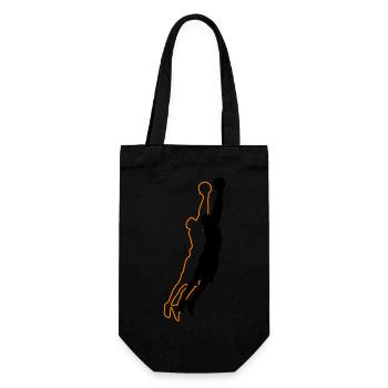 Basketballer Silhouette 2 - Gift Bag for Bottles - black - Front