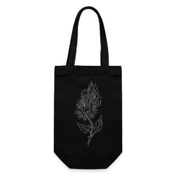 BurningFlower - Geschenkbeutel für Flaschen - Schwarz - Vorne