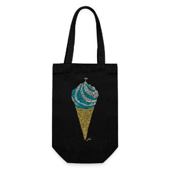 Laby Italienisches Eis - Geschenkbeutel für Flaschen - Schwarz - Vorne