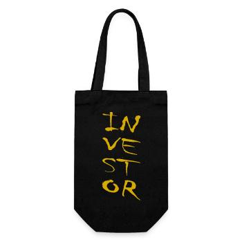Investor: A bold finance statement - Gift Bag for Bottles - black - Front