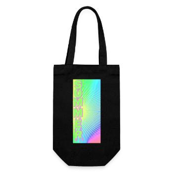 Sommer Sonnenstrahlen Neon  - Geschenkbeutel für Flaschen - Schwarz - Vorne