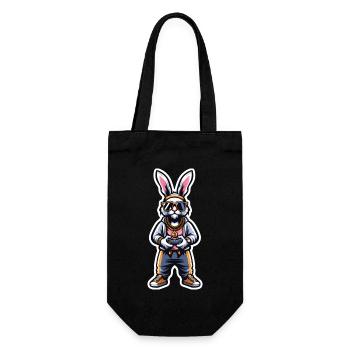 Cool Gamer Bunny With Sunglasses - Gift Bag for Bottles - black - Front