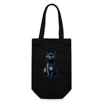 Chat de la Lune - Sac à bouteille - noir - Devant