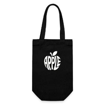 Apple - Cool Fruit Logo - Gift Bag for Bottles - black - Front