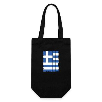 Greece Flag Hellas Athens Greek Flag - Gift Bag for Bottles - black - Front