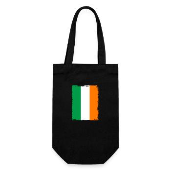 Irland Flagge Vintage Irische Fahne Dublin - Geschenkbeutel für Flaschen - Schwarz - Vorne