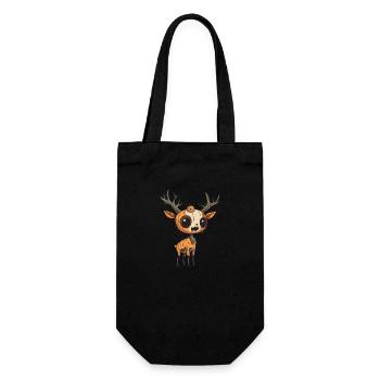 Hirsch Halloween Zombie - Geschenkbeutel für Flaschen - Schwarz - Vorne