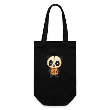 Panda Halloween Zombie - Geschenkbeutel für Flaschen - Schwarz - Vorne