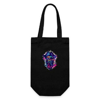 Crâne de pirate - Sac à bouteille - noir - Devant