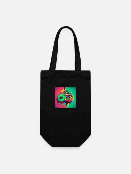Retro Konsole - Geschenkbeutel für Flaschen - Schwarz