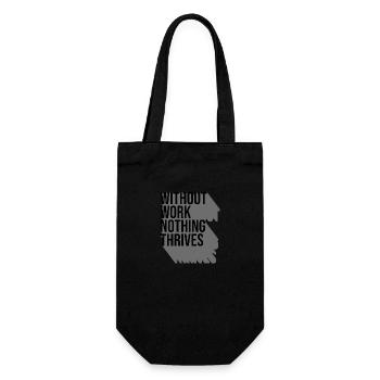 Without Work Nothing Thrives - Gift Bag for Bottles - black - Front