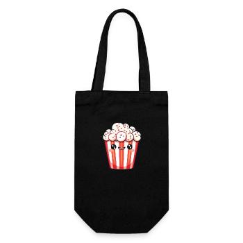 Style de dessin animé pop-corn - Sac à bouteille - noir - Devant