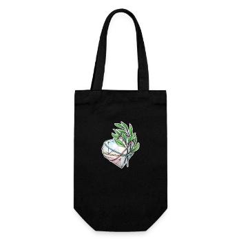 Coeur en cristal - Sac à bouteille - noir - Devant