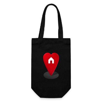 Home is where the heart is - Gift Bag for Bottles - black - Front