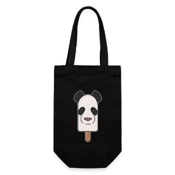 Panda Bear Head Popsicle - Gift Bag for Bottles - black - Front