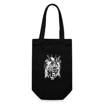 Irish Wolfhound Krone Hunde Hund Wilsigns - Geschenkbeutel für Flaschen - Schwarz - Vorne