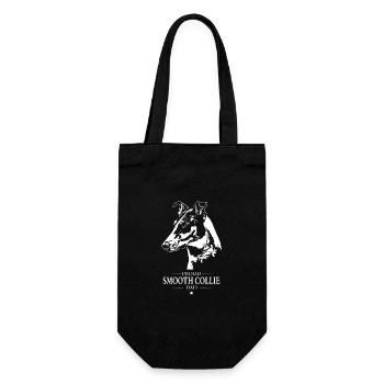Smooth Collie Kurzhaar Dad Hunde Hund Wilsigns - Geschenkbeutel für Flaschen - Schwarz - Vorne
