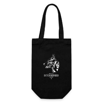 Dutch Shepherd Mom Hunde Hund Wilsigns - Geschenkbeutel für Flaschen - Schwarz - Vorne