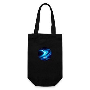 Fantasy sailboat in the Saturn universe - Gift Bag for Bottles - black - Front