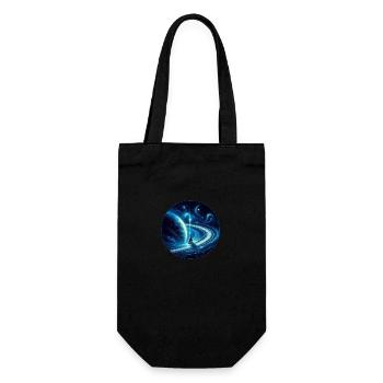 Sailboat with Saturn Fantasy Universe - Gift Bag for Bottles - black - Front