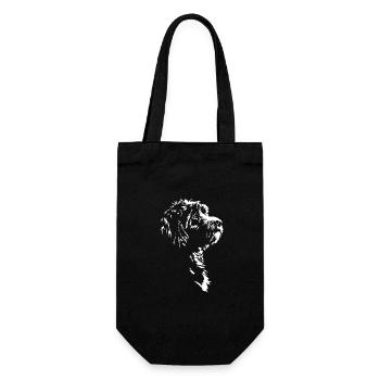 Bernedoodle Silhouette Dog Dog Wilsigns - Gift Bag for Bottles - black - Front