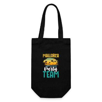 Mallorca Party Team - Geschenkbeutel für Flaschen - Schwarz - Vorne