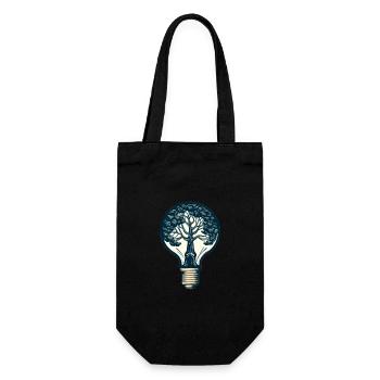The tree in the lamp - Gift Bag for Bottles - black - Front