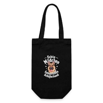 Deutscher Schäferhund Hund Malinois Hunde - Geschenkbeutel für Flaschen - Schwarz - Vorne