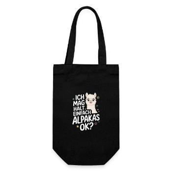 Alpaca Llama - Gift Bag for Bottles - black - Front