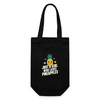 Pineapple tropical hawaiian fruit - Gift Bag for Bottles - black - Front
