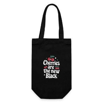 Cherries Cherries Fruits Food - Gift Bag for Bottles - black - Front