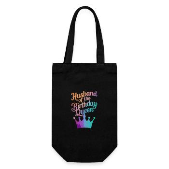 Husband, Spouse, Family, Wedding - Gift Bag for Bottles - black - Front