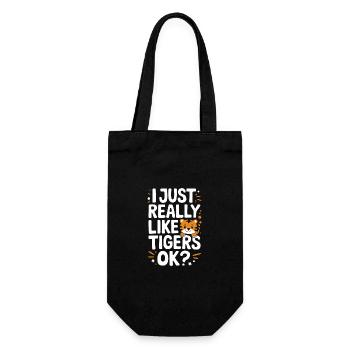 Tiger Animal Zoo Wild Animal - Gift Bag for Bottles - black - Front