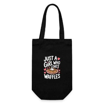 Waffles Breakfast Sweets - Gift Bag for Bottles - black - Front