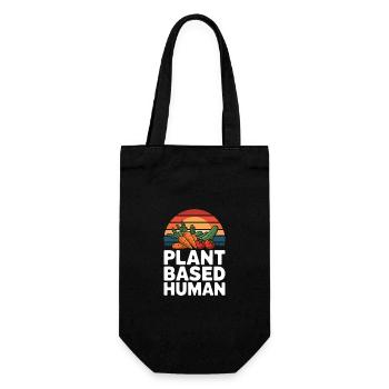 Vegetarisch Vegan Veggie Vegetarier - Geschenkbeutel für Flaschen - Schwarz - Vorne