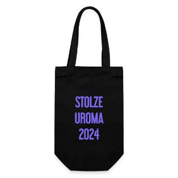Proud great-grandma 2024 - Gift Bag for Bottles - black - Front