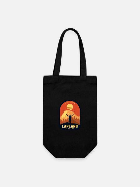 Lapland Finland Scandinavian Nature - Gift Bag for Bottles - black