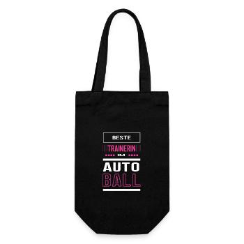 Beste Autoball Trainerin Autoballtrainerin Spiel - Geschenkbeutel für Flaschen - Schwarz - Vorne