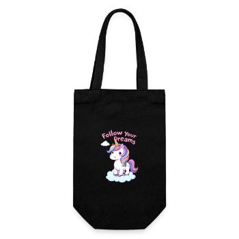 Follow Your Dreams Unicorn Inspiration - Gift Bag for Bottles - black - Front