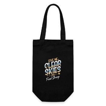 Give Me Clear Skies And Fried Shrimp - Gift Bag for Bottles - black - Front